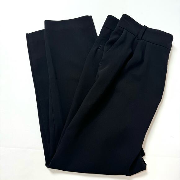 Anthropologie Sasha Button Fly Tapered Trousers Pant Black Corpcore Casual sz 6 - Picture 7 of 8